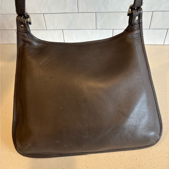 Vintage COACH Legacy Slim Hipster Crossbody Saddle Bag Smooth Brown Leather 9134 - Picture 6 of 10